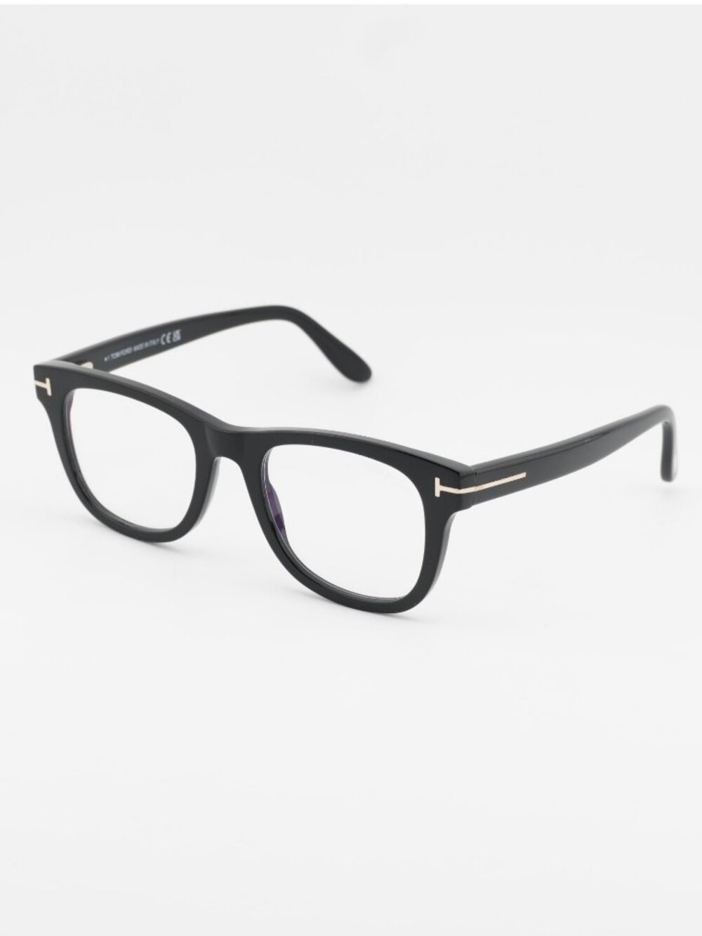 Tom Ford FT5820-B 001 Eyeglasses Black 50mm Square Frame, Blue Light Block